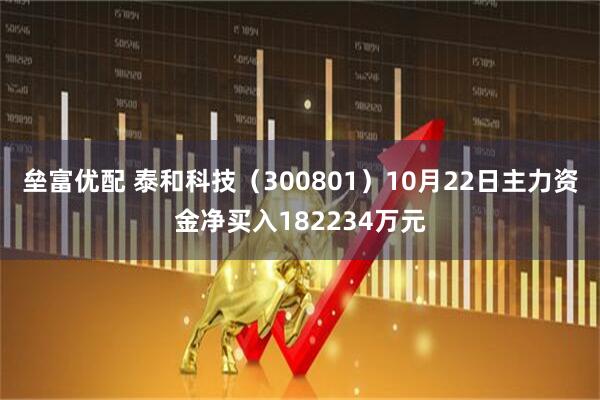 垒富优配 泰和科技（300801）10月22日主力资金净买入182234万元